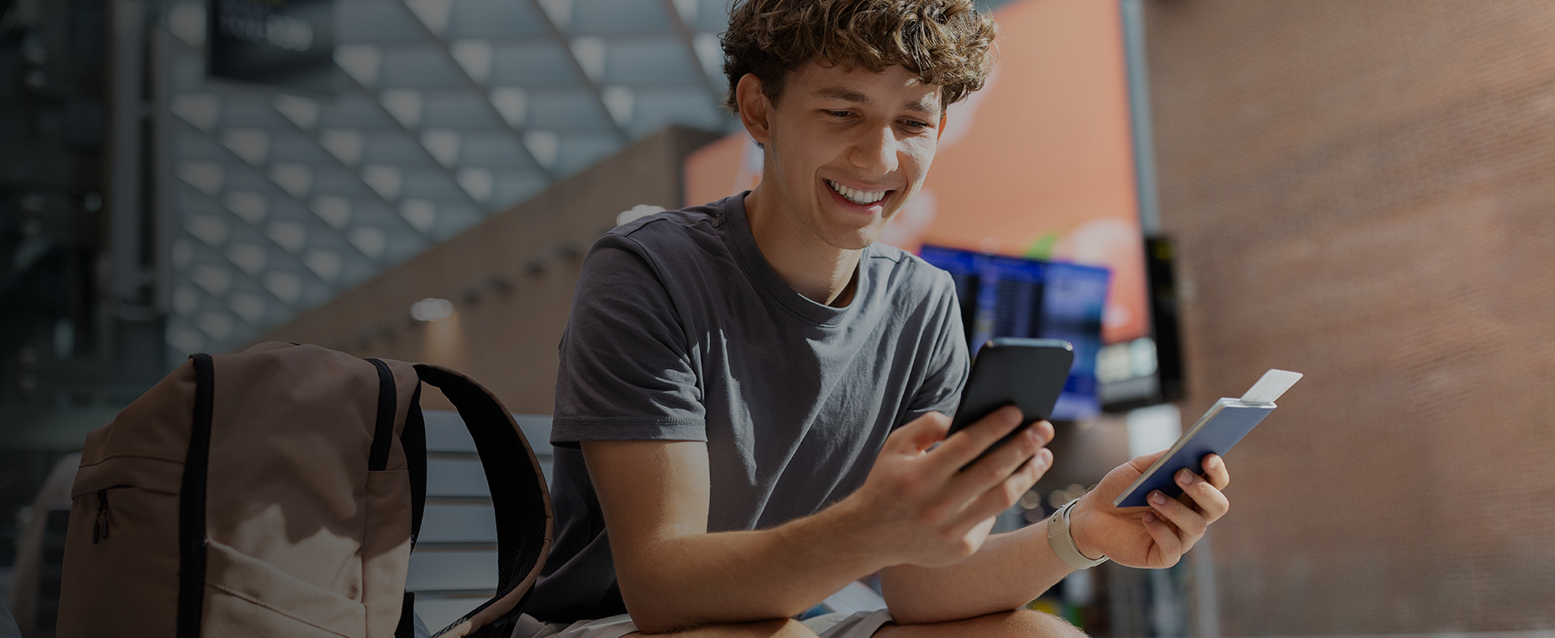 Man with mobile phone